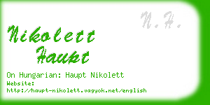 nikolett haupt business card